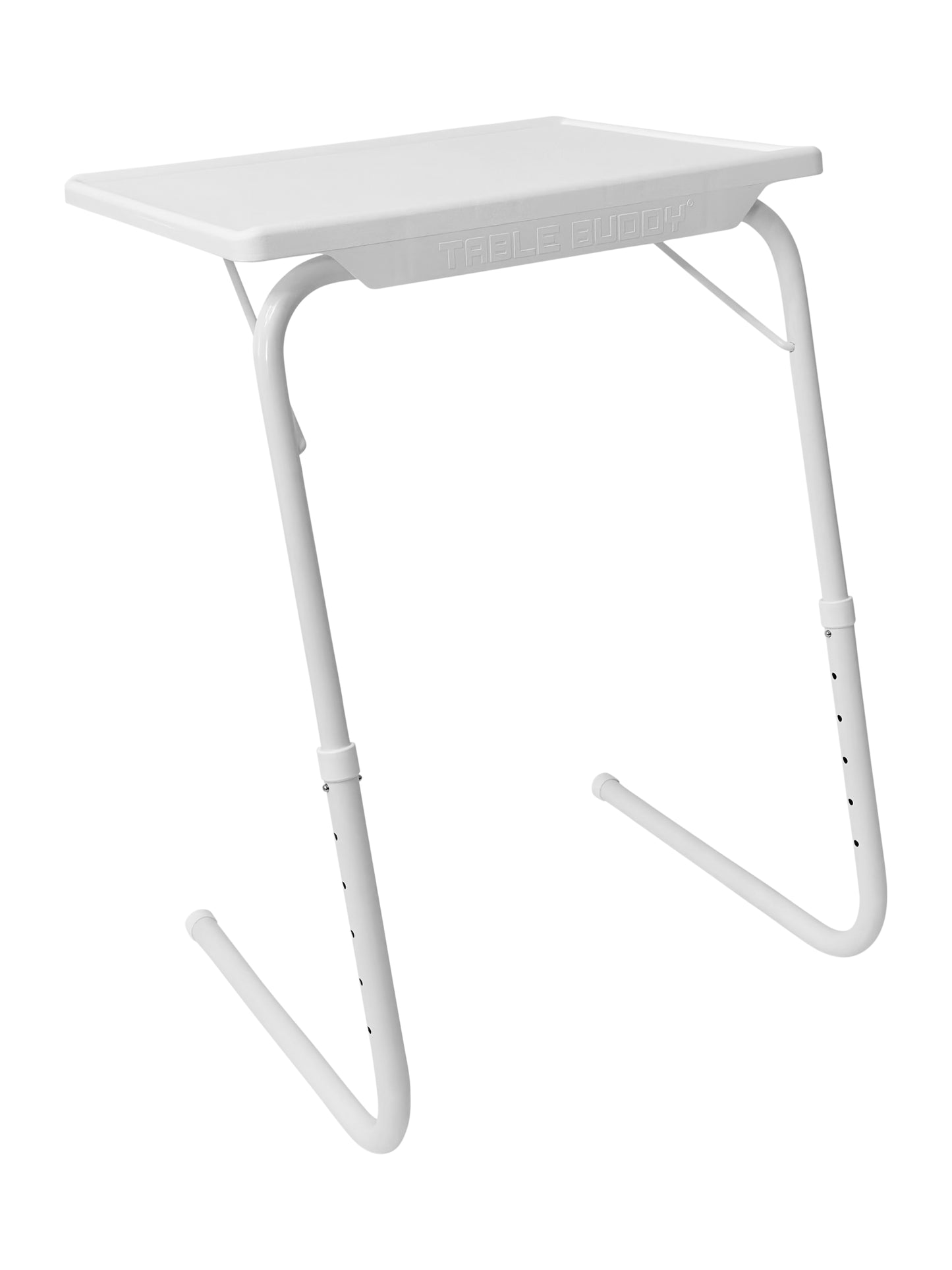 TABLE BUDDY ®| Adjustable Multi Position Portable Folding Table | Milk White