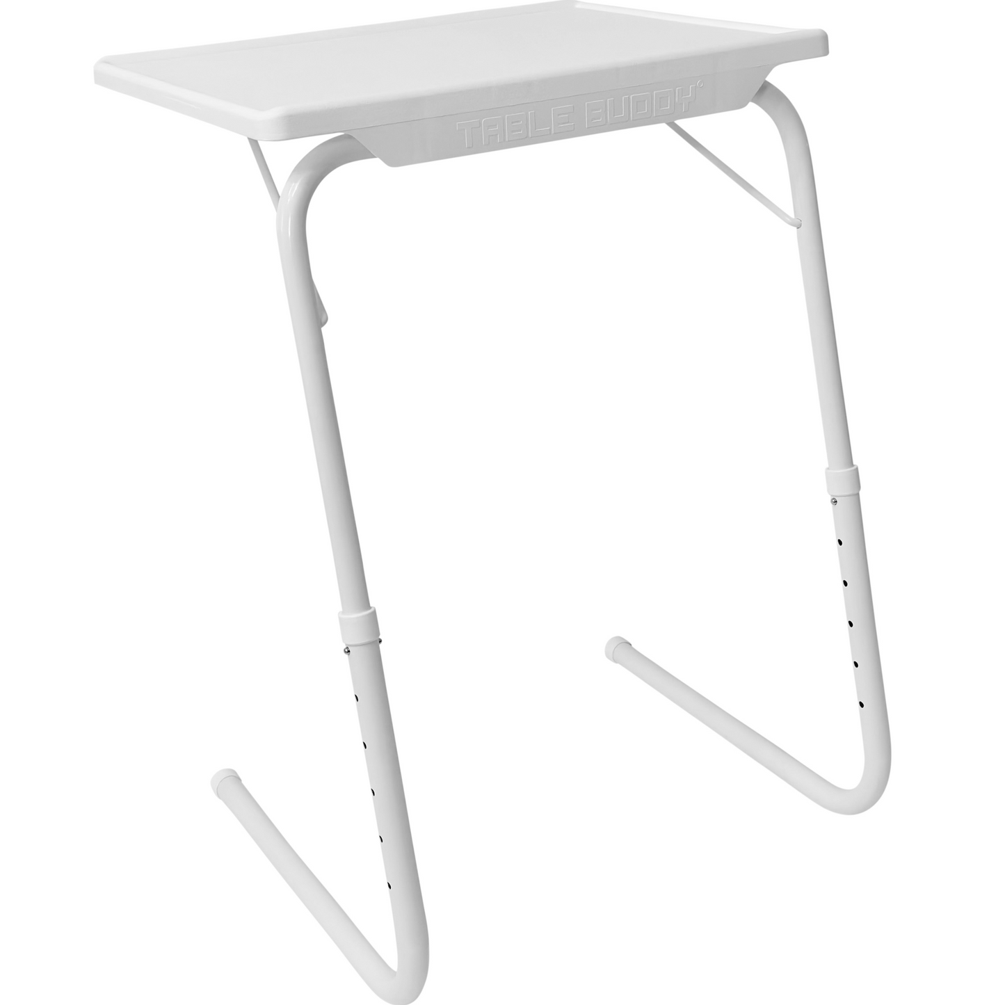 TABLE BUDDY ®| Adjustable Multi Position Portable Folding Table | Milk White
