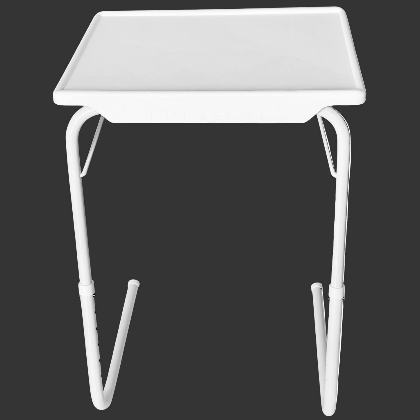 TABLE BUDDY ®| Adjustable Multi Position Portable Folding Table | Milk White