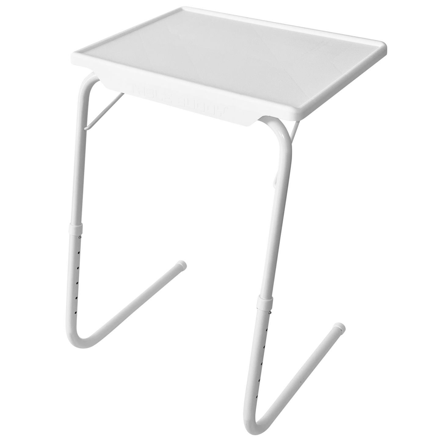TABLE BUDDY ®| Adjustable Multi Position Portable Folding Table | Milk White