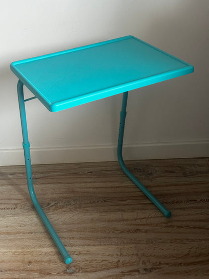 TABLE BUDDY ® | Adjustable Multi Position Portable Folding Table | Aqua Blue