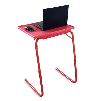 TABLE BUDDY ® | Adjustable Multi Position Portable Folding Table | Cherry Red